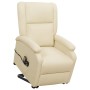 Sillón de masaje elevable cuero sintético crema by , Electric massage chairs - Ref: Foro24-329693, Price: 235,35 €, Discount: %