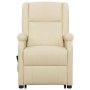 Sillón de masaje elevable cuero sintético crema by , Electric massage chairs - Ref: Foro24-329693, Price: 235,35 €, Discount: %