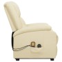 Sillón de masaje elevable cuero sintético crema by , Electric massage chairs - Ref: Foro24-329693, Price: 235,35 €, Discount: %