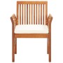 Silla de comedor para jardín con cojín madera maciza de acacia | Foro24.es | Tu tienda online para hogar, jardín y más Foro24.es