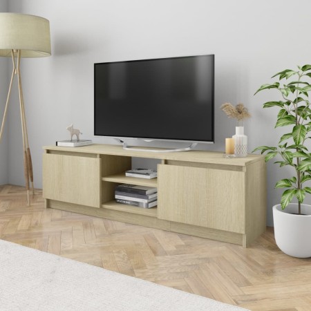 Mueble de TV aglomerado color roble Sonoma 120x30x35,5 cm de , Muebles TV - Ref: Foro24-800570, Precio: 72,84 €, Descuento: -5%%