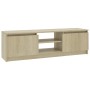 Mueble de TV aglomerado color roble Sonoma 120x30x35,5 cm de , Muebles TV - Ref: Foro24-800570, Precio: 72,84 €, Descuento: -5%%