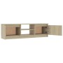 Mueble de TV aglomerado color roble Sonoma 120x30x35,5 cm de , Muebles TV - Ref: Foro24-800570, Precio: 72,84 €, Descuento: -5%%
