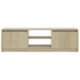 Mueble de TV aglomerado color roble Sonoma 120x30x35,5 cm de , Muebles TV - Ref: Foro24-800570, Precio: 72,84 €, Descuento: -5%%