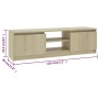 Mueble de TV aglomerado color roble Sonoma 120x30x35,5 cm de , Muebles TV - Ref: Foro24-800570, Precio: 72,84 €, Descuento: -5%%