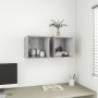 Armario de pared 2 uds madera gris hormigón 37x37x37 cm by , Shelves and shelves - Ref: Foro24-805457, Price: 53,60 €, Discou...