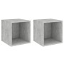 Armario de pared 2 uds madera gris hormigón 37x37x37 cm by , Shelves and shelves - Ref: Foro24-805457, Price: 53,60 €, Discou...