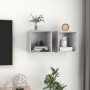 Armario de pared 2 uds madera gris hormigón 37x37x37 cm by , Shelves and shelves - Ref: Foro24-805457, Price: 53,60 €, Discou...