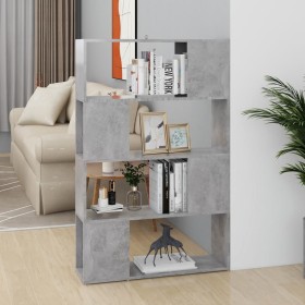 Librería separador contrachapada gris hormigón 80x24x124,5 cm by , Bookcases and shelves - Ref: Foro24-809138, Price: 61,90 €...