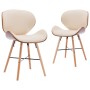 Sillas de comedor 2 uds cuero sintético y madera curvada crema | Foro24.es | Tu tienda online para hogar, jardín y más Foro24.es