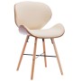 Sillas de comedor 2 uds cuero sintético y madera curvada crema | Foro24.es | Tu tienda online para hogar, jardín y más Foro24.es