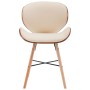 Sillas de comedor 2 uds cuero sintético y madera curvada crema | Foro24.es | Tu tienda online para hogar, jardín y más Foro24.es