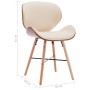 Sillas de comedor 2 uds cuero sintético y madera curvada crema | Foro24.es | Tu tienda online para hogar, jardín y más Foro24.es