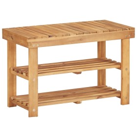 Estantería de zapatos de madera maciza de acacia 70x32x46 cm by , Shoe racks and shoe organizers - Ref: Foro24-45930, Price: ...