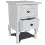 Mesita de noche con 2 cajones MDF blanca von , Nachttische - Ref: Foro24-60637, Preis: 94,62 €, Rabatt: %