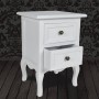 Mesita de noche con 2 cajones MDF blanca von , Nachttische - Ref: Foro24-60637, Preis: 94,62 €, Rabatt: %