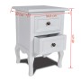Mesita de noche con 2 cajones MDF blanca von , Nachttische - Ref: Foro24-60637, Preis: 94,62 €, Rabatt: %