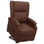 Sillón elevable cuero sintético marrón by , Armchairs - Ref: Foro24-329687, Price: 325,16 €, Discount: %
