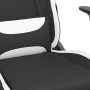 Silla gaming de masaje con reposapiés tela negro y blanco | Foro24.es | Tu tienda online para hogar, jardín y más Foro24.es