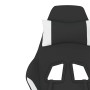 Silla gaming de masaje con reposapiés tela negro y blanco | Foro24.es | Tu tienda online para hogar, jardín y más Foro24.es