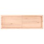 Estante de pared madera maciza roble sin tratar 120x40x(2-4) cm by , Shelves and shelves - Ref: Foro24-363574, Price: 51,44 €...