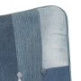 Sillón con reposapiés lona patchwork azul vaquero de , Sillones - Ref: Foro24-339672, Precio: 117,24 €, Descuento: %