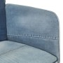 Sillón con reposapiés lona patchwork azul vaquero de , Sillones - Ref: Foro24-339672, Precio: 117,24 €, Descuento: %