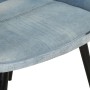 Sillón con reposapiés lona patchwork azul vaquero de , Sillones - Ref: Foro24-339672, Precio: 117,24 €, Descuento: %