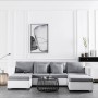 Sofá cama extraíble de 4 plazas cuero sintético blanco by , Sofas - Ref: Foro24-287214, Price: 980,54 €, Discount: %