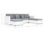 Sofá cama extraíble de 4 plazas cuero sintético blanco by , Sofas - Ref: Foro24-287214, Price: 980,54 €, Discount: %