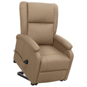 Sillón elevable cuero sintético color capuchino by , Armchairs - Ref: Foro24-329691, Price: 325,16 €, Discount: %
