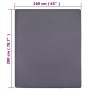 Anthracite cotton jersey fitted sheet 160x200 cm by vidaXL, Bed sheets - Ref: Foro24-136196, Price: 17,87 €, Discount: %