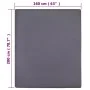 Anthrazitfarbenes Spannbettlaken aus Baumwolljersey, 160 x 200 cm von vidaXL, Bettlaken - Ref: Foro24-136196, Preis: 17,57 €,...