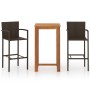 Conjunto de bar para jardín 3 piezas marrón by , Garden sets - Ref: Foro24-3067984, Price: 270,82 €, Discount: %