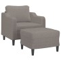 Sillón con taburete tela gris taupe 60 cm de , Sofás - Ref: Foro24-3201134, Precio: 188,75 €, Descuento: %