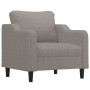 Sillón con taburete tela gris taupe 60 cm de , Sofás - Ref: Foro24-3201134, Precio: 188,75 €, Descuento: %