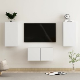 Set de muebles de salón TV 3 piezas madera de ingeniería blanco von , TV-Möbel - Ref: Foro24-3078657, Preis: 98,76 €, Rabatt: %