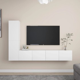 Set de muebles de salón TV 4 piezas madera de ingeniería blanco von , TV-Möbel - Ref: Foro24-3078674, Preis: 162,38 €, Rabatt: %
