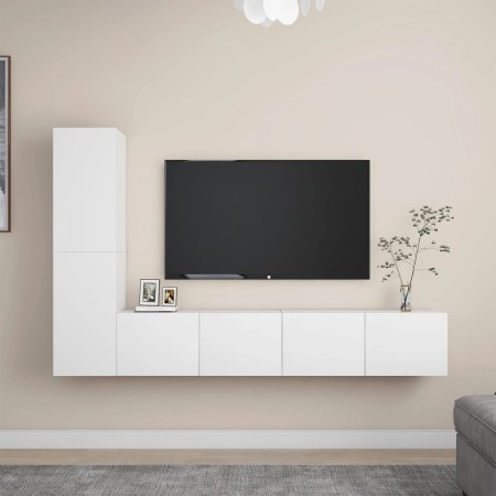 Set de muebles de salón TV 4 piezas madera de ingeniería blanco von , TV-Möbel - Ref: Foro24-3078674, Preis: 162,38 €, Rabatt: %