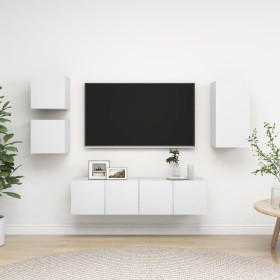 Set de muebles de salón TV 5 piezas madera de ingeniería blanco von , TV-Möbel - Ref: Foro24-3078695, Preis: 146,40 €, Rabatt: %