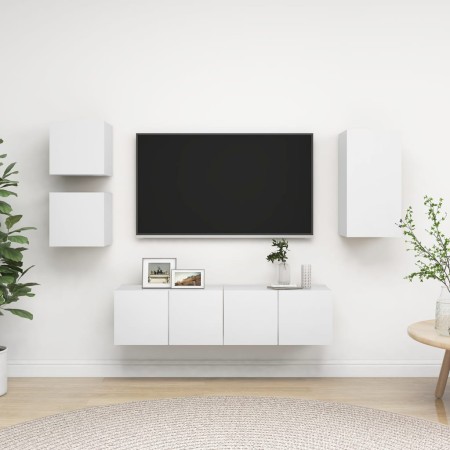 Set de muebles de salón TV 5 piezas madera de ingeniería blanco von , TV-Möbel - Ref: Foro24-3078695, Preis: 146,40 €, Rabatt: %