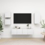 Set de muebles de salón TV 5 piezas madera de ingeniería blanco de , Muebles TV - Ref: Foro24-3078695, Precio: 149,07 €