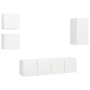 Set de muebles de salón TV 5 piezas madera de ingeniería blanco von , TV-Möbel - Ref: Foro24-3078695, Preis: 146,40 €, Rabatt: %