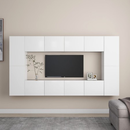 Set de muebles de salón TV 8 piezas madera de ingeniería blanco von , TV-Möbel - Ref: Foro24-3078669, Preis: 303,17 €, Rabatt: %