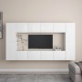 Set de muebles de salón TV 8 piezas madera de ingeniería blanco von , TV-Möbel - Ref: Foro24-3078669, Preis: 303,17 €, Rabatt: %