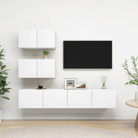 Set de muebles de salón TV 4 piezas madera de ingeniería blanco von , TV-Möbel - Ref: Foro24-3078710, Preis: 158,78 €, Rabatt: %