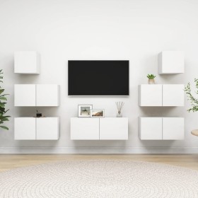 Set de muebles de salón TV 7 piezas madera de ingeniería blanco von , TV-Möbel - Ref: Foro24-3078712, Preis: 228,01 €, Rabatt: %