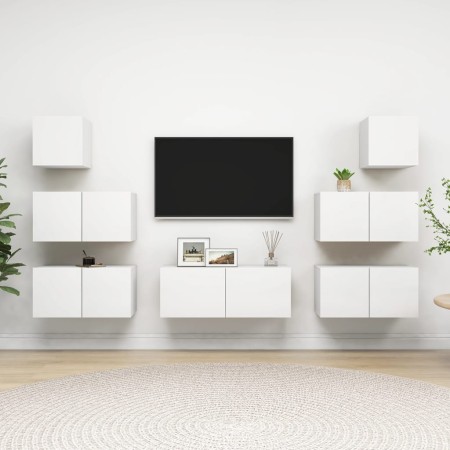 Set de muebles de salón TV 7 piezas madera de ingeniería blanco von , TV-Möbel - Ref: Foro24-3078712, Preis: 228,01 €, Rabatt: %