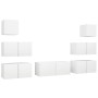 Set de muebles de salón TV 7 piezas madera de ingeniería blanco von , TV-Möbel - Ref: Foro24-3078712, Preis: 228,01 €, Rabatt: %