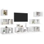 Set de muebles de salón TV 7 piezas madera de ingeniería blanco von , TV-Möbel - Ref: Foro24-3078712, Preis: 228,01 €, Rabatt: %